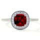 Prong Set Round Diamonds Spinel Engagement Ring
