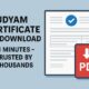 Udyam Certificate PDF Download in Minutes – Trusted by Thousands