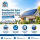 Residential Solar Installation Tips for Better Energy Savings in Ahmed