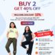 Buy 2, Get 40% Off + 15% Welcome Discount